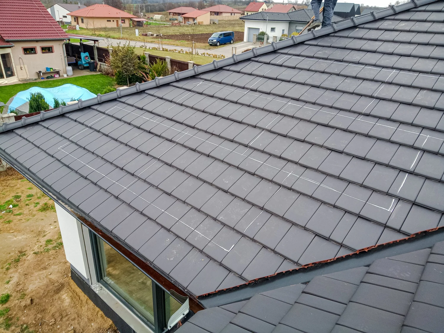 Fotovoltaická elektrárna Dolní Bojanovice, fotografie z realizace